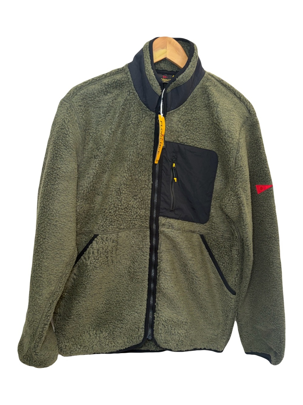 FLORENCE MARINE X MEN'S HIGH PILE UTILITY FLEECE JACKET Olive Green Sherpa Small
